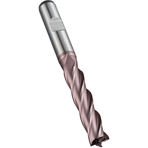 Square End Mill, 5 mm Dia., 68 mm L, 4 Flutes, 6 mm Shank, High Speed Cobalt Groupe Belzile Dickner