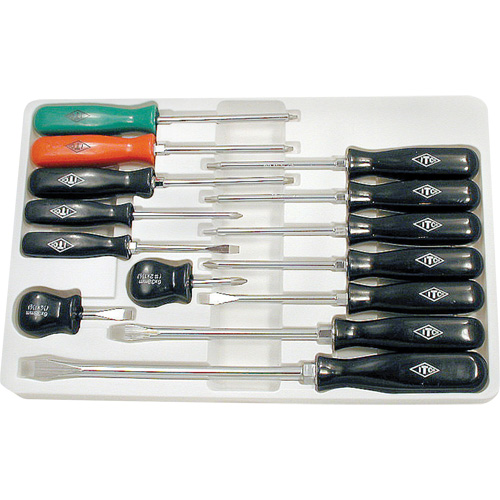 ISD-14 ITC&reg; Professional ABS Handle Screwdriver Set, 14 Pcs., Magnetic Groupe Belzile Dickner