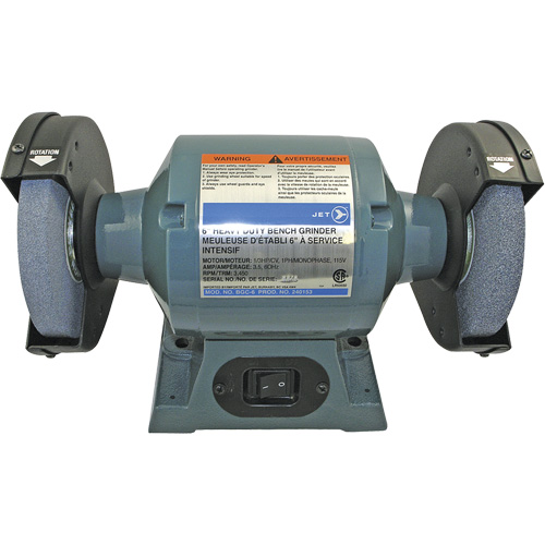 Meuleuse d'&eacute;tabli robuste BGC-6, Dia de roue 6", 1/3 CV Groupe Belzile Dickner