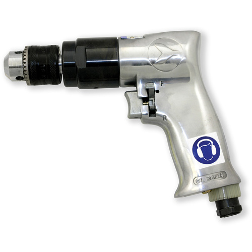 ADX380R Perceuse pneumatique r&eacute;versible, 4 pi³/min, 1/4" NPT, 86,8 dBA, 3/8" mandrin, Avec cl&eacute; Groupe Belzile Dickner