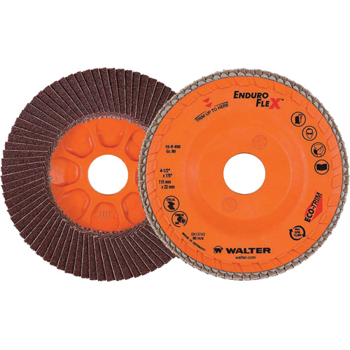 Enduro-Flex Flap Disc, 4-1/2" x 7/8", Type 27, 80 Grit, Zirconia Alumina Groupe Belzile Dickner