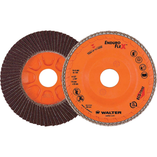 Enduro-Flex Flap Disc, 4-1/2" x 7/8", Type 27, 120 Grit, Zirconia Alumina Groupe Belzile Dickner