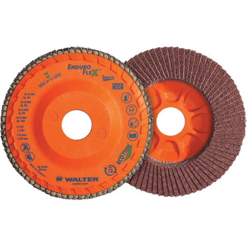 Enduro-Flex Stainless Flap Disc, 4-1/2" x 7/8", Type 27, 80 Grit, Zirconia Alumina Groupe Belzile Dickner