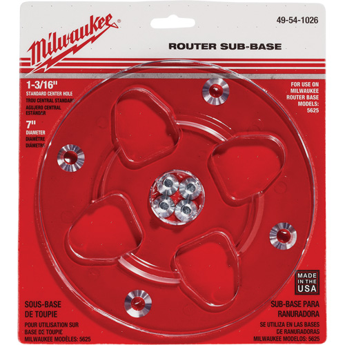 Clear 7" Diameter 1-3/16" Center Hole Sub-Base Groupe Belzile Dickner