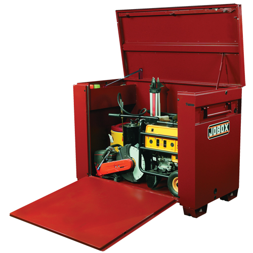 Coffre grande capacit&eacute; avec panneau frontal ouvrant, 60" x 31" x 45", Acier, Rouge Groupe Belzile Dickner