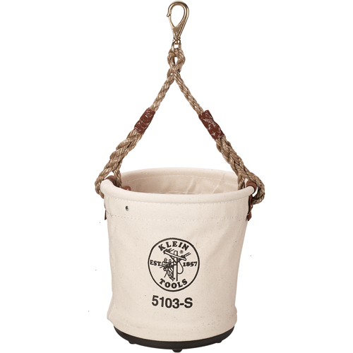 Bucket Tool Pouch, 12" L x 12" W x 12" H, Canvas, Beige Groupe Belzile Dickner