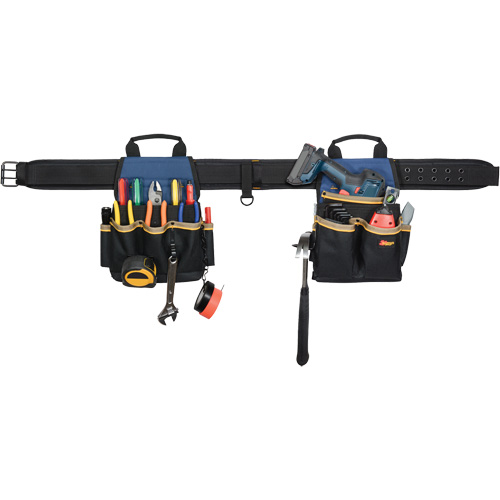 20 Pocket Tool Belt Combo, Polyester, Black Groupe Belzile Dickner