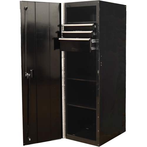 RX Series Side Cabinet, 3 Drawers, 19" W x 25" D x 61" H, Black Groupe Belzile Dickner