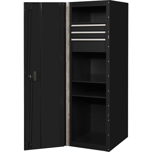 RX Series Side Cabinet, 3 Drawers, 19" W x 25" D x 61" H, Black Groupe Belzile Dickner