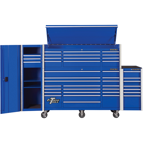RX Series Side Cabinet, 3 Drawers, 19" W x 25" D x 61" H, Blue Groupe Belzile Dickner