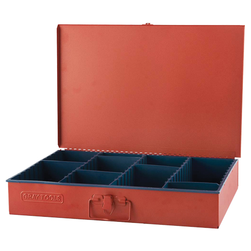 Compartment Box With 12 Adjustable Compartments, 12" D x 18" W x 3" H, Red Groupe Belzile Dickner