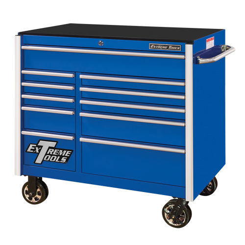 Armoire roulante pour outils s&eacute;rie RX, 11 tiroirs, 41-1/2" la x 25-1/2" p x 40-1/2" h, Bleu Groupe Belzile Dickner