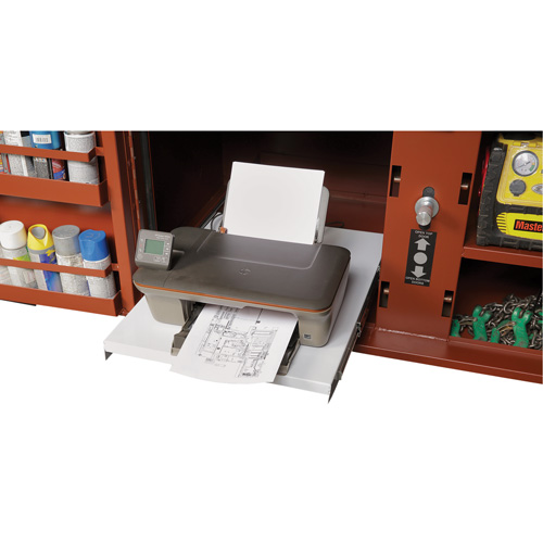 Field Office Jobsite Box, 33" W x 63" D x 80" H, Steel, Red Groupe Belzile Dickner