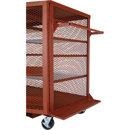 Mobile Mesh Cabinet, Steel, 22 Cubic Feet, Red Groupe Belzile Dickner