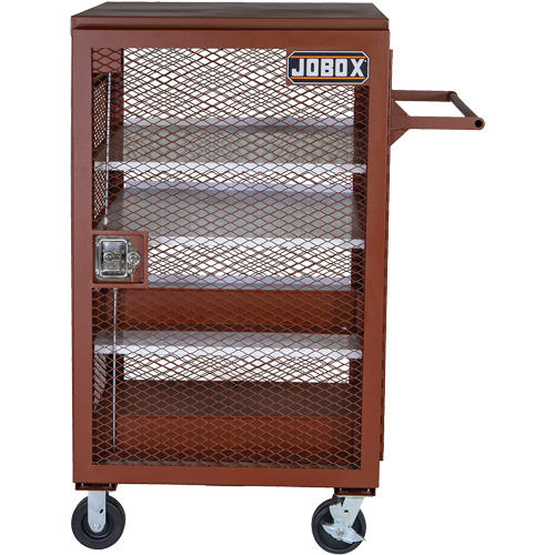Mobile Mesh Cabinet, Steel, 22 Cubic Feet, Red Groupe Belzile Dickner