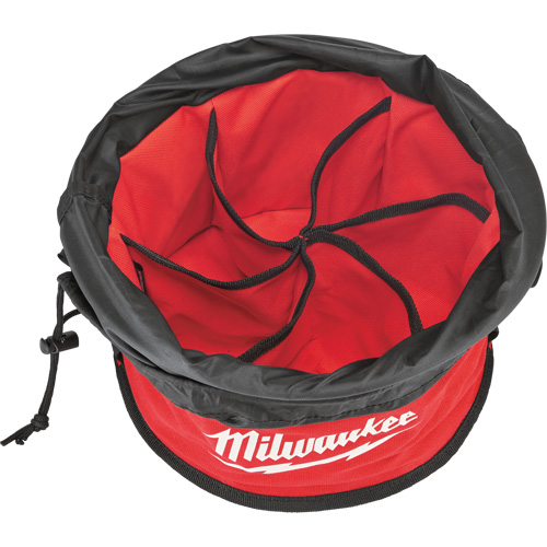 Sac range-tout style parachute, 11-4/5" lo x 11-4/5" la x 11" h, Nylon, Noir/Rouge Groupe Belzile Dickner