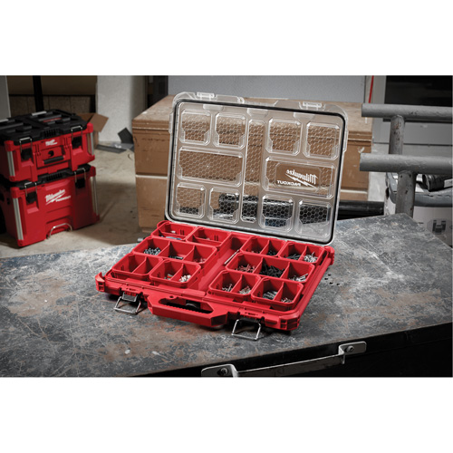 Packout Low-Profile Organizer, 19-3/4" x 16-2/5" x 2-1/2", Black/Red Groupe Belzile Dickner