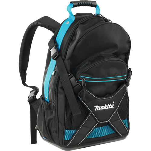 Jobsite Backpack, 9-1/2" L x 15" W, Black/Blue, Polyester Groupe Belzile Dickner