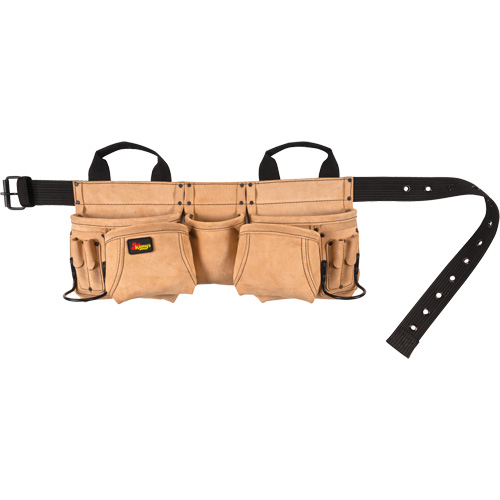 Carpenter's Tool Belt, Leather, Tan Groupe Belzile Dickner
