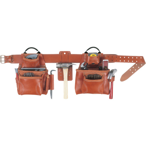 Ceinture &agrave; outils combin&eacute;e de luxe, Cuir, Havane Groupe Belzile Dickner