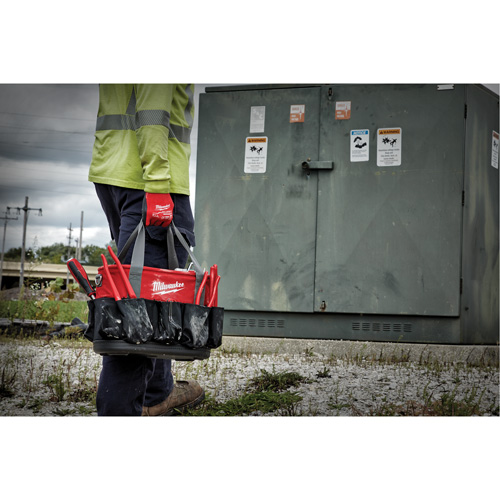 Utility Oval Bag, Ballistic Nylon, 24 Pockets, Black/Red Groupe Belzile Dickner