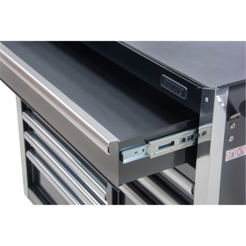 Chariot &agrave; outils industriel, 11 tiroirs, 41" la x 18-3/4" p x 39-1/3" h, Noir Groupe Belzile Dickner