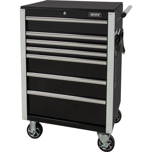 Chariot &agrave; outils &agrave; usage intensif, 7 tiroirs, 28" la x 22" p x 42-3/8" h, Noir Groupe Belzile Dickner