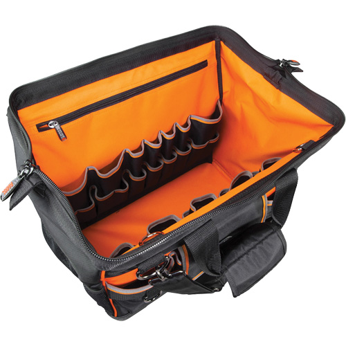 Sac &agrave; outils avec grande ouverture Tradesman Pro, Nylon balistique, 42 pochettes, Noir Groupe Belzile Dickner