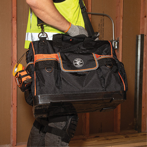 Sac &agrave; outils avec grande ouverture Tradesman Pro, Nylon balistique, 42 pochettes, Noir Groupe Belzile Dickner