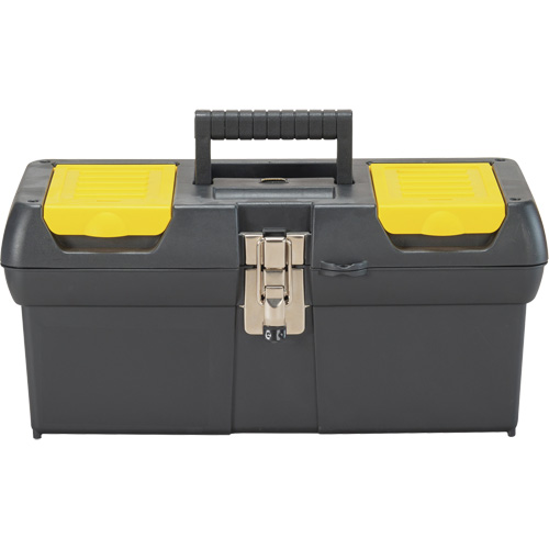 2000 Series Tool Box with Tray, 16" W x 7-1/10" D x 8-1/10" H, Black/Yellow Groupe Belzile Dickner
