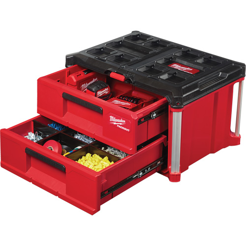 Boîte &agrave; outils avec 2 tiroirs Packout, 16-1/3" x 14-1/3" x 22-1/5", Rouge Groupe Belzile Dickner