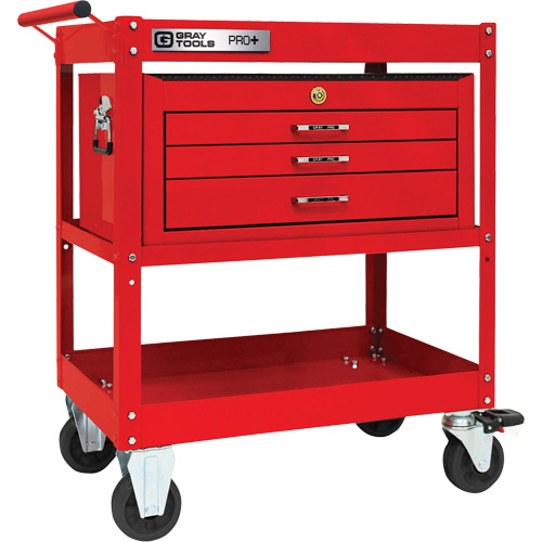 PRO+ Series Heavy-Duty Utility Cart with Intermediate Chest, 2 Tiers, 30-1/5" x 38-1/3" x 19-1/2" Groupe Belzile Dickner
