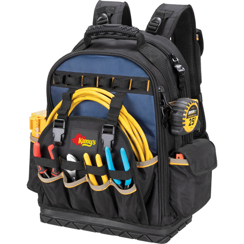 Molded Base Tool Backpack, 18" L x 13" W, Black/Blue, Ballistic/Polyester Groupe Belzile Dickner