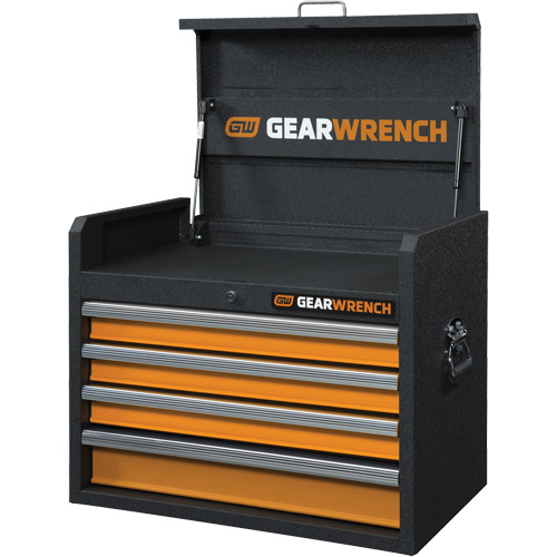 Coffre &agrave; outils de s&eacute;rie GSX, 26" la, 4 tiroirs, Noir/Orange Groupe Belzile Dickner