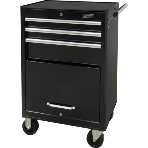 Industrial Tool Cart, 3 Drawers, 29-4/5" W x 21-1/5" D x 38-4/5" H, Black Groupe Belzile Dickner