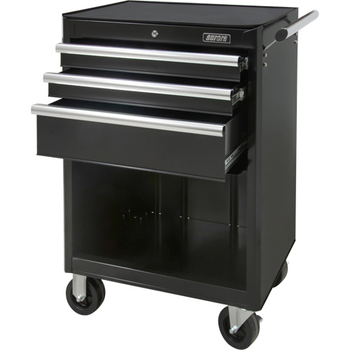 Industrial Tool Cart, 3 Drawers, 29-4/5" W x 21-1/5" D x 38-4/5" H, Black Groupe Belzile Dickner