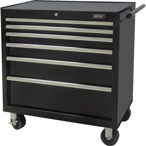 Industrial Tool Cart, 6 Drawers, 39" W x 20-4/5" D x 38-1/2" H, Black Groupe Belzile Dickner