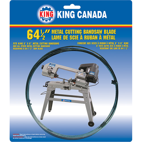 General Purpose Band Saw Blade, Bi-Metal, 64-1/2" L x 1/2" W x 0.025" Thick, 18 TPI Groupe Belzile Dickner