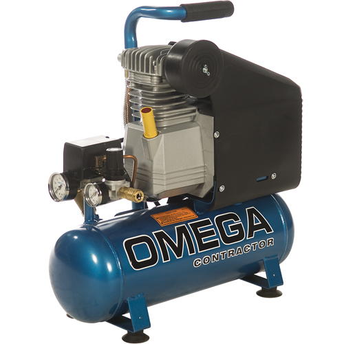 Compresseurs portatifs s&eacute;rie pour entrepreneurs - Lubrification &agrave; l'huile, entraînement direct, &eacute;lectrique, 2,6 gal. (3,2 gal. US), 125 PSI, 115/1 V Groupe Belzile Dickner