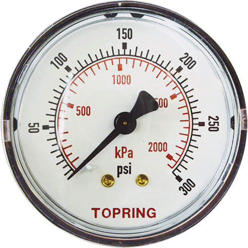 Manom&egrave;tre de rechange,  2", 0 - 175 psi, Fixation arri&egrave;re, Analogique Groupe Belzile Dickner