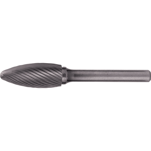 Solid Carbide Burrs - Flame Shaped, 1/2" Dia., 1/4" Shank Groupe Belzile Dickner