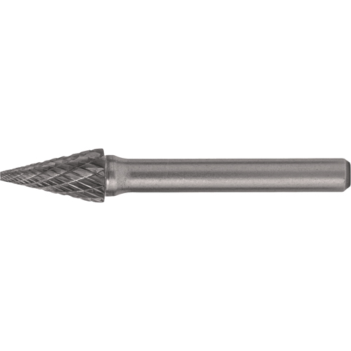 Fraises au carbure solide - Forme conique pointue, SM-5, 1/2" dia., 1/4" Tige, 7/8" Prof. de la coupe Groupe Belzile Dickner