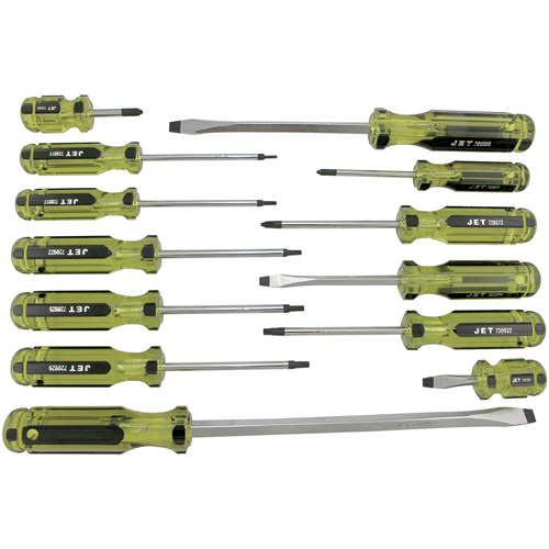 JHMSS-13 Jumbo Handle Mechanic's Screwdriver Set, 13 Pcs., Magnetic Groupe Belzile Dickner