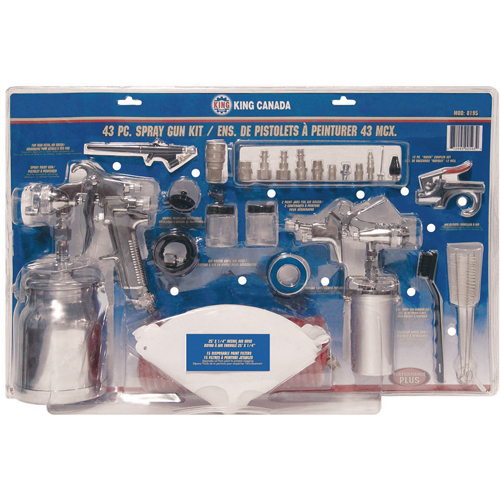 43-Pc. Spray Gun Kits Groupe Belzile Dickner