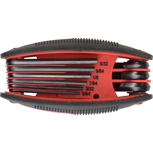 Folding Hex Key Set, 9 Pcs., Imperial Groupe Belzile Dickner