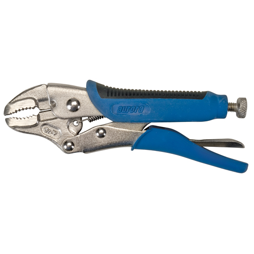 Locking Pliers with Wire Cutter, 5" Length, Curved Jaw Groupe Belzile Dickner