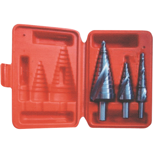 Step Drill Set, 3 Pieces, High Speed Steel Groupe Belzile Dickner