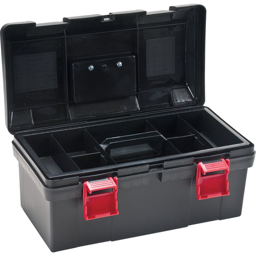 Coffre &agrave; outils robuste, 17-1/2" la x 9-1/2" p x 8" h, Noir Groupe Belzile Dickner