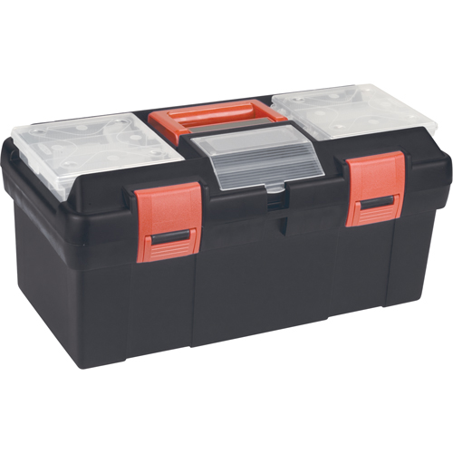 Coffres &agrave; outils en plastique, 17-1/2" la x 9-1/2" p x 8" h, Noir Groupe Belzile Dickner