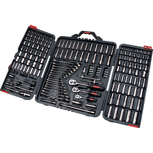 Jeux de douilles et cl&eacute;s SAE/m&eacute;triques 1/4", 3/8" et 1/2", 210 Mcx, Profond Groupe Belzile Dickner